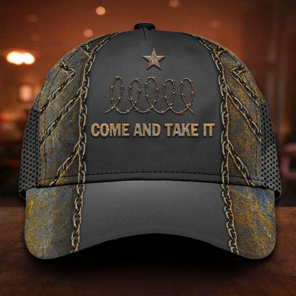 I Stand With Texas Hat Come Take It Razor Wire Hat