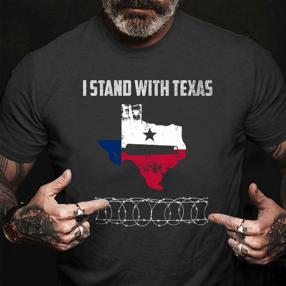 I Stand With Texas Hat Come Take It Barbed Wire Hat