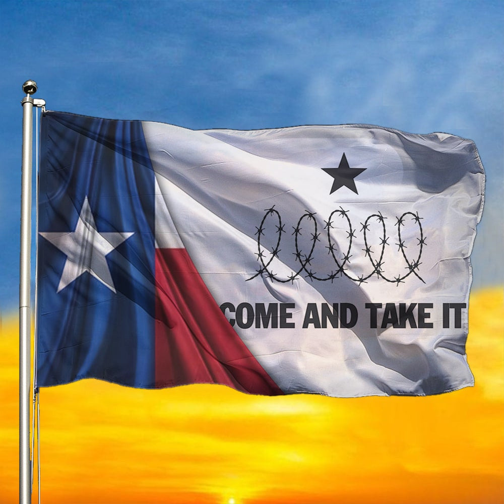 I Stand With Texas Hat Come Take It Barbed Wire Hat