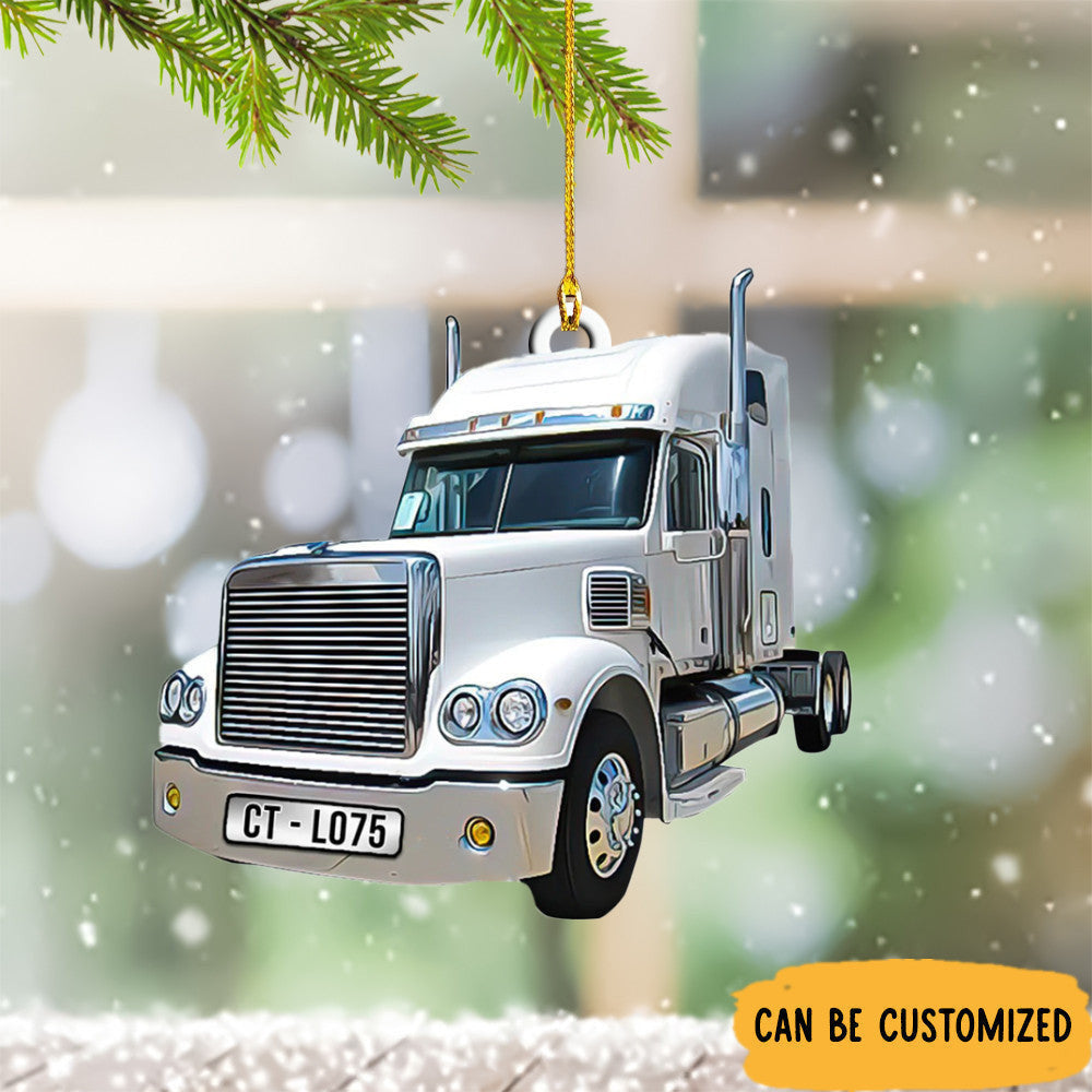 Personalized Truck Christmas Ornament Truck Driver Ornaments Great Gifts For Truckers