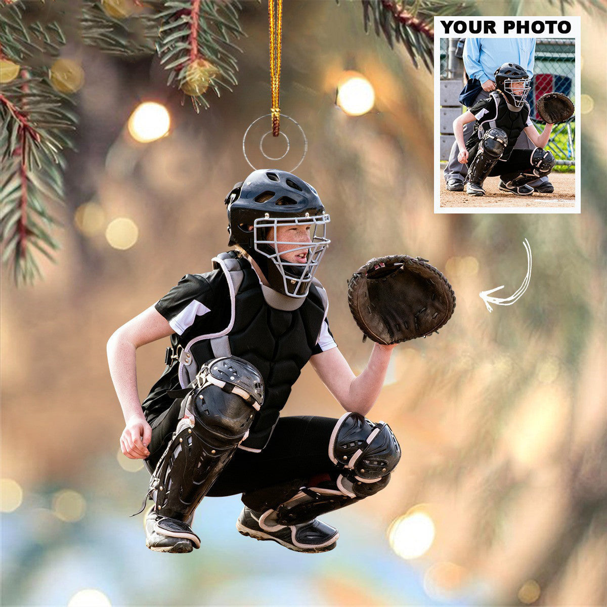 Personalized Photo Softball Ornament Image Christmas Ornament Gifts For Softball Lovers