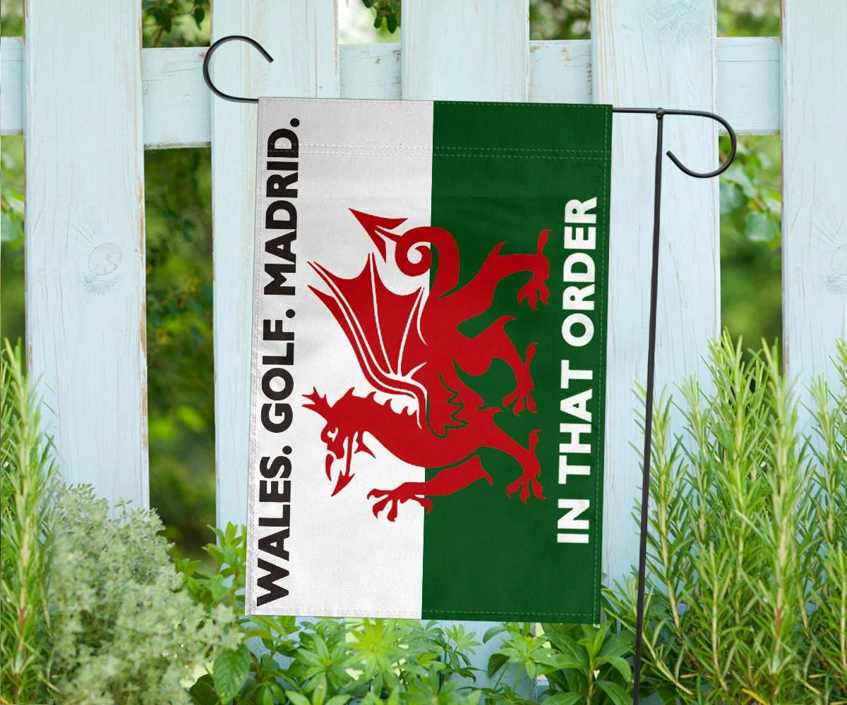 Gareth Bale Flag Wales Golf Madrid In That Order Flags