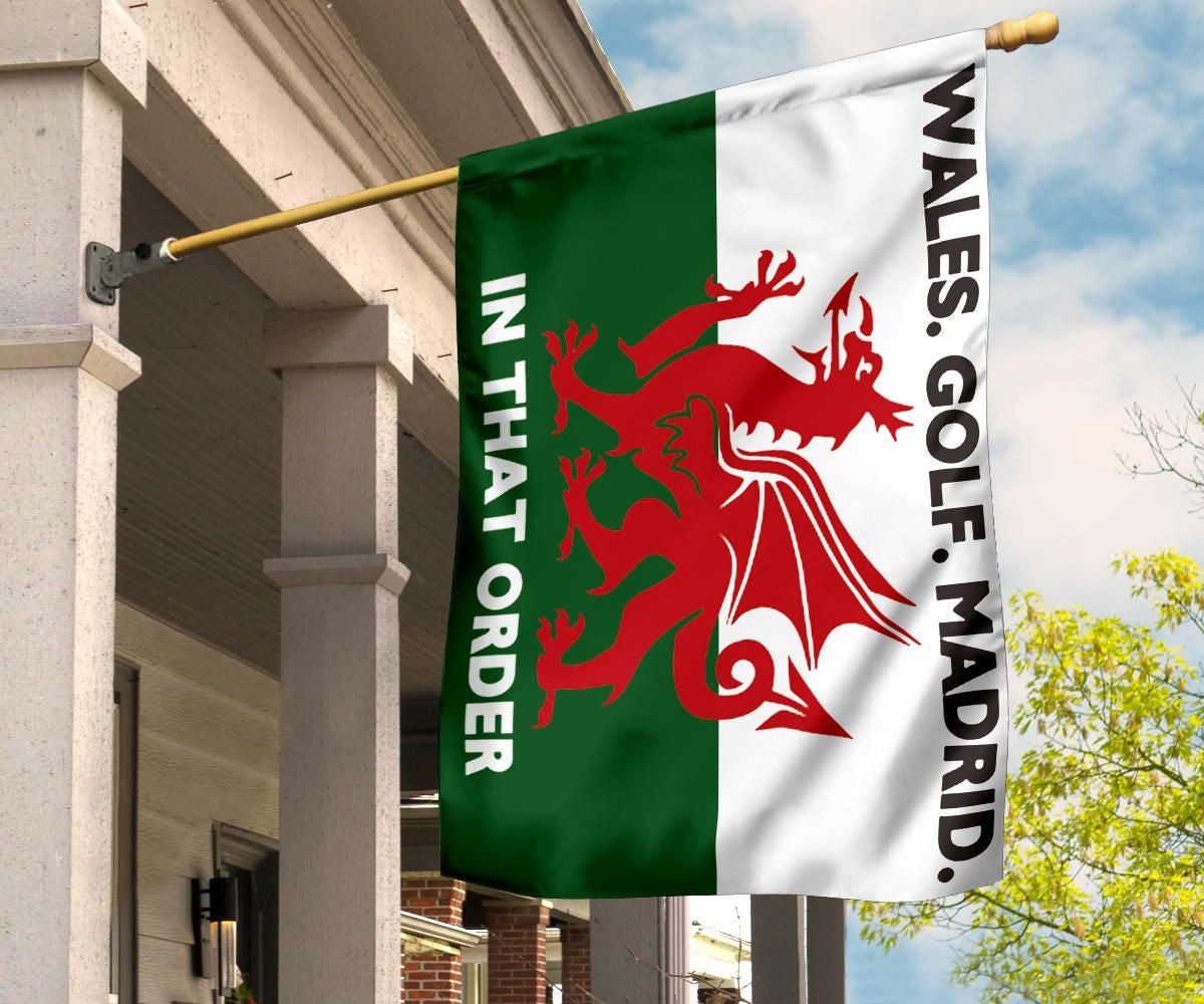 Gareth Bale Flag Wales Golf Madrid In That Order Flags