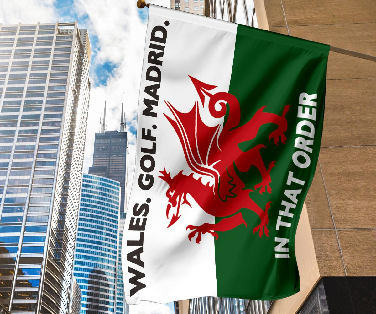 Gareth Bale Flag Wales Golf Madrid In That Order Flags
