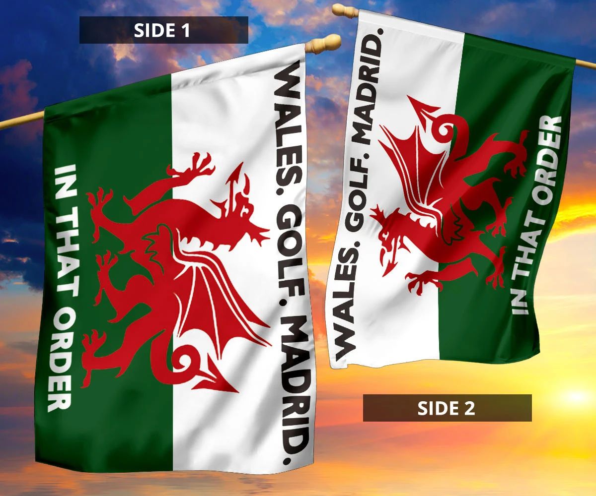 Gareth Bale Flag Wales Golf Madrid In That Order Flags