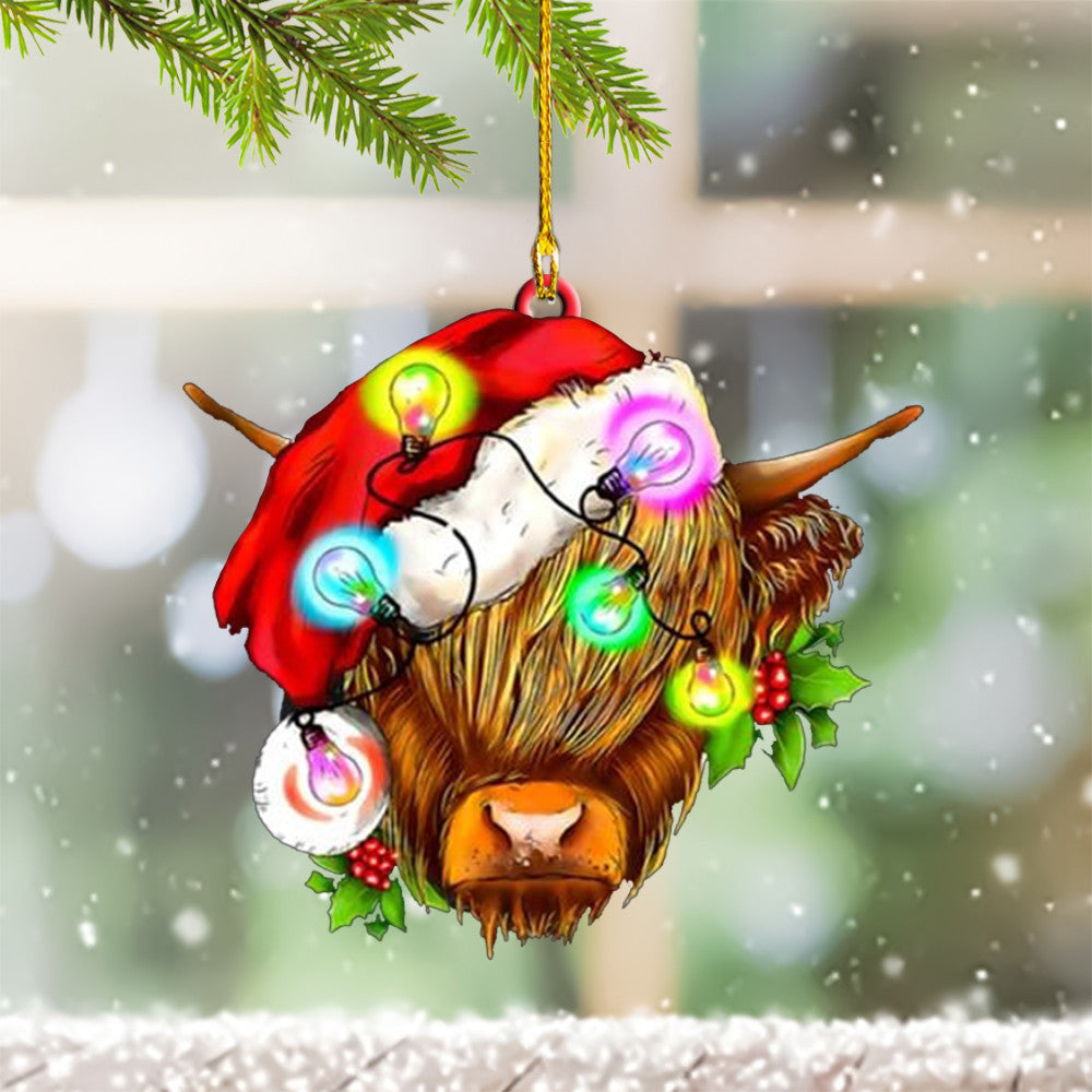 Highland Cow Ornament 2024 Highland Cow Tree Decoration Presents