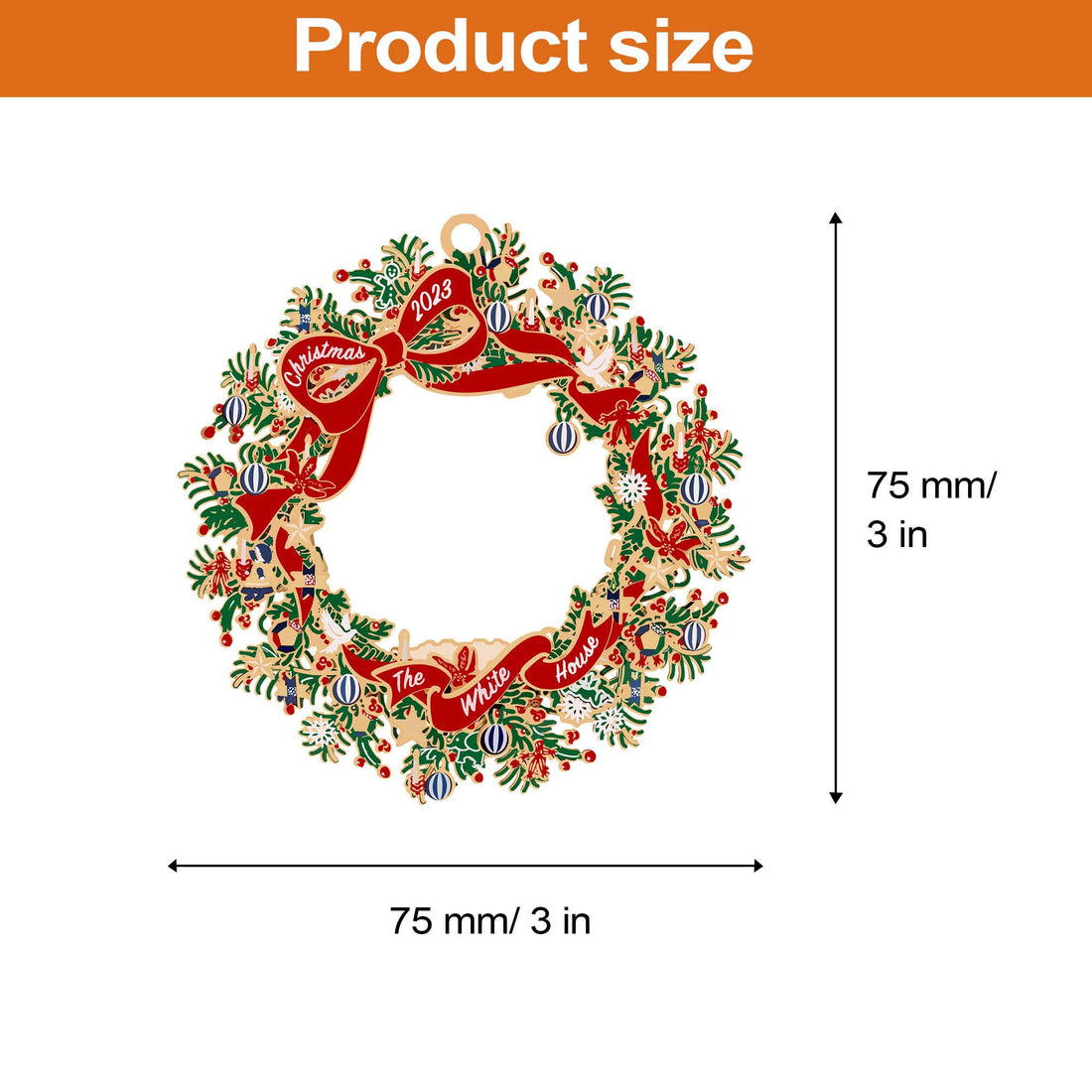 White House Ornament 2024 White House Christmas Ornament Christmas Tree Decorations