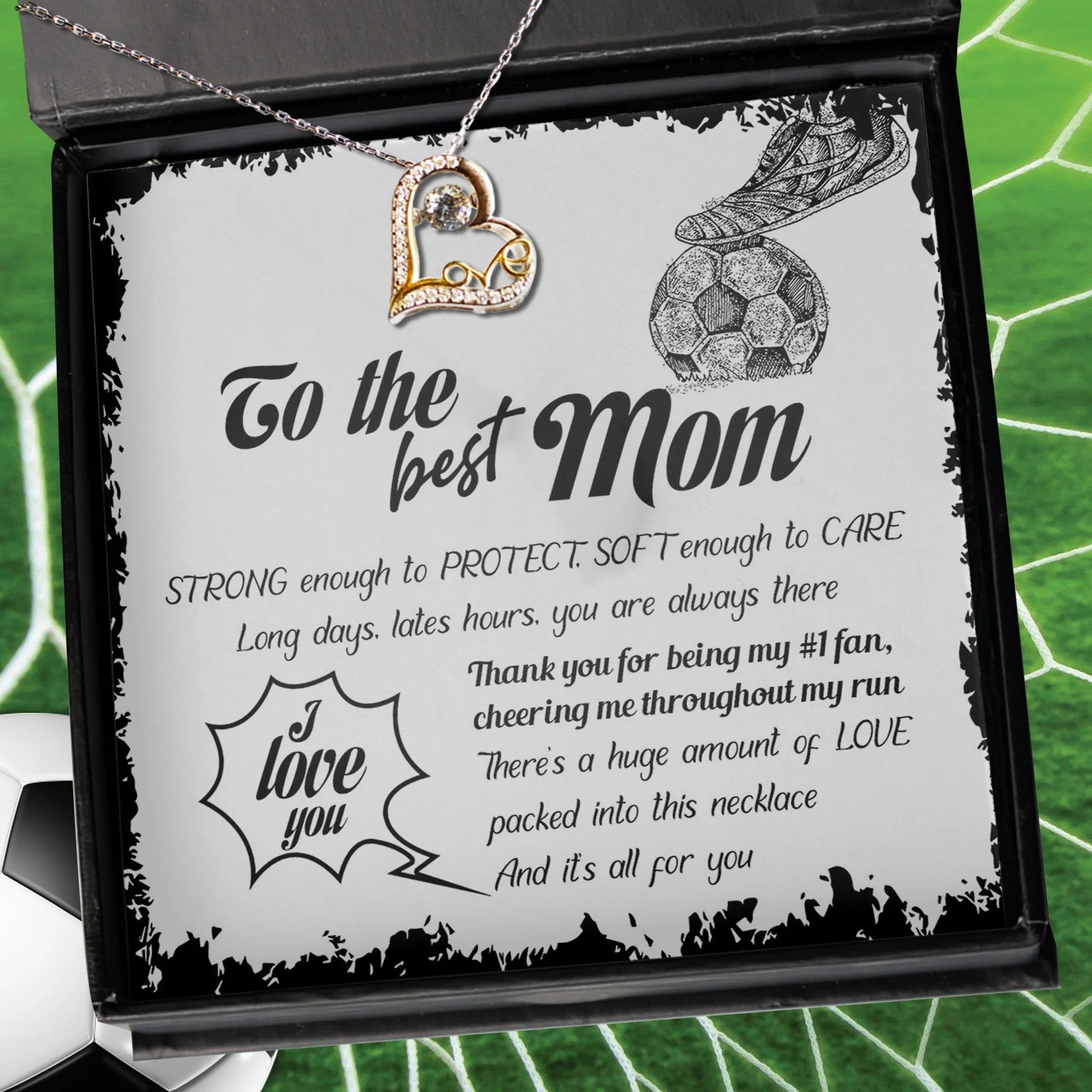 To The Best Soccer Mom Heart Love Dancing Necklace Best Mother's Day Jewelry Soccer Lovers