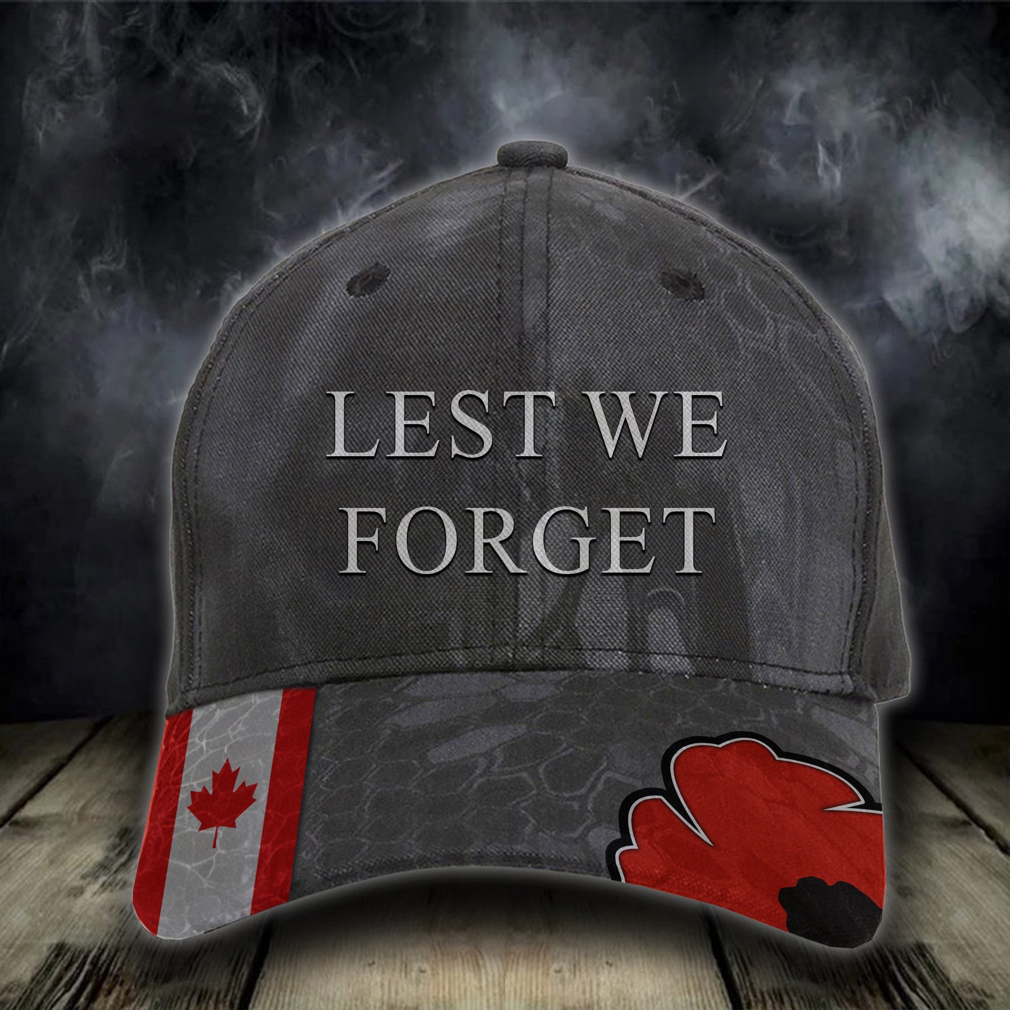 Canada Lest We Forget Hat Poppy Canada Veterans Remembrance Memorial Hat