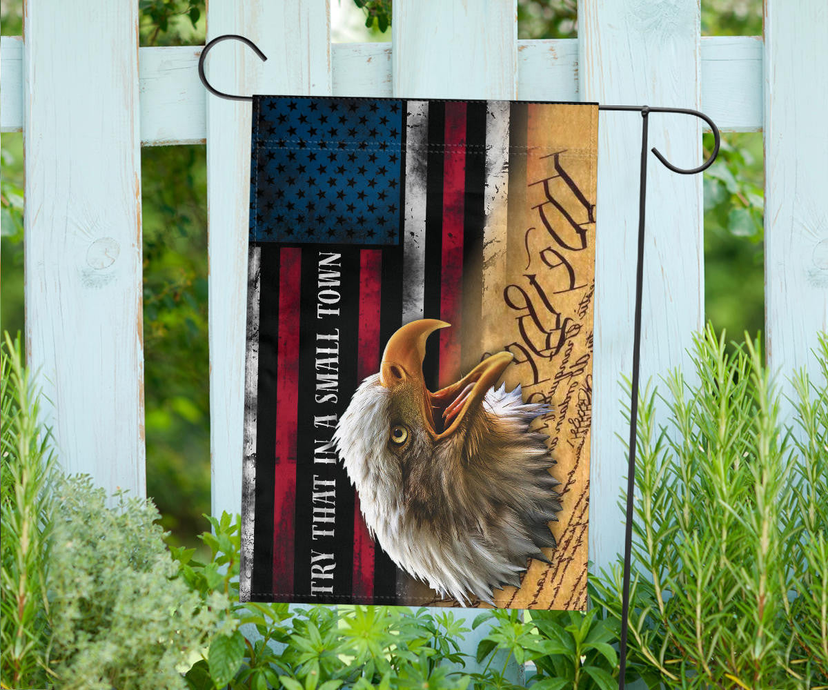 Try That In A Small Town Flag Team Aldean We The People Eagle American Flag Patriotic