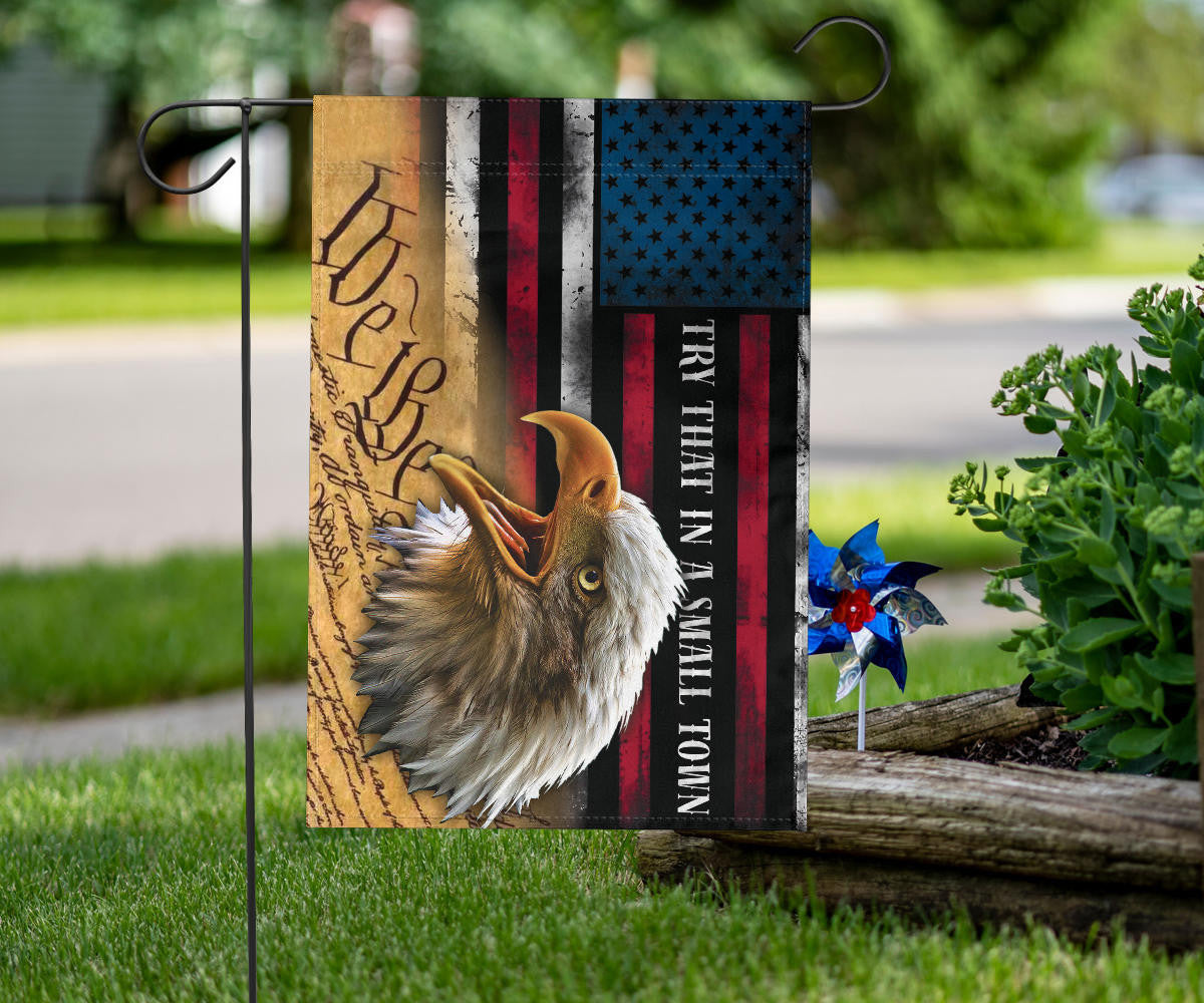 Try That In A Small Town Flag Team Aldean We The People Eagle American Flag Patriotic