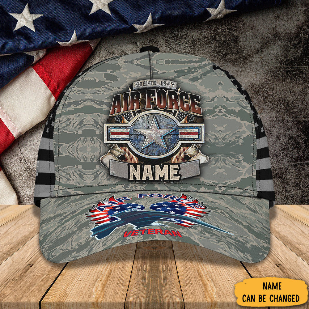 Personalized Air Force Veteran Hat United States Air Force Veteran Hat USAF Veteran Cap