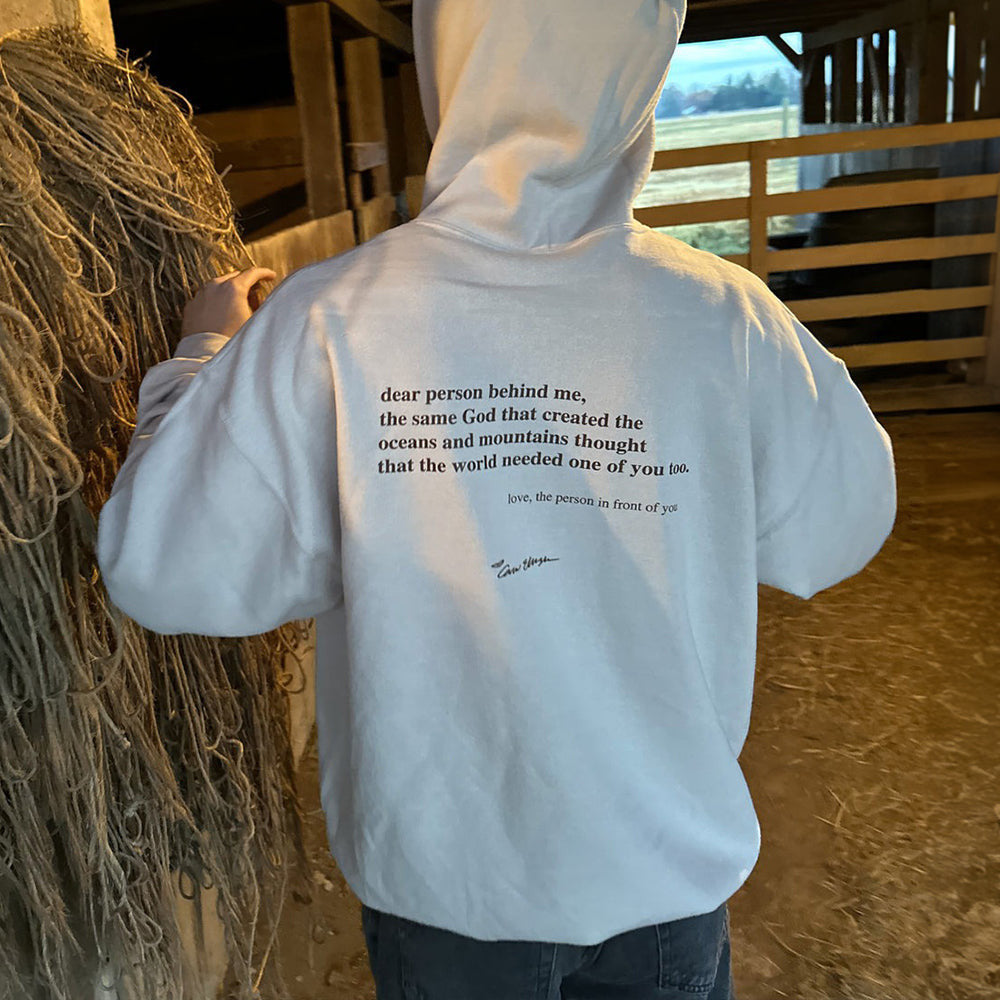 Dear Person Behind Me Hoodie Mental Health Matters Positive Hoodie Clothing