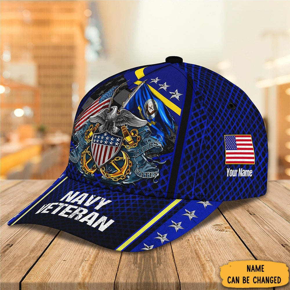 Personalized Navy Veteran Hat American Flag Patriotic Best Unique Gifts For Navy Vets