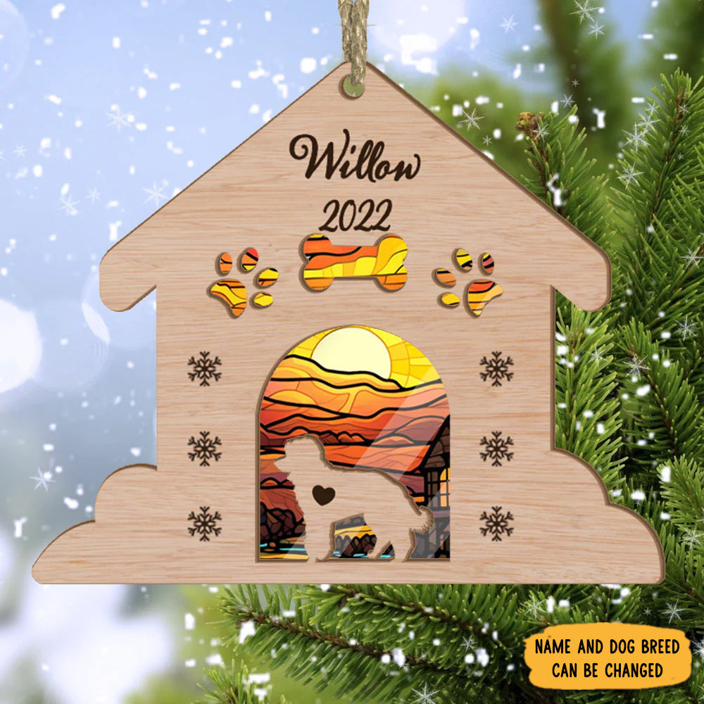 Personalized Poodle Suncatcher Ornament Custom Dog Ornaments Christmas Gifts For Pet Lovers