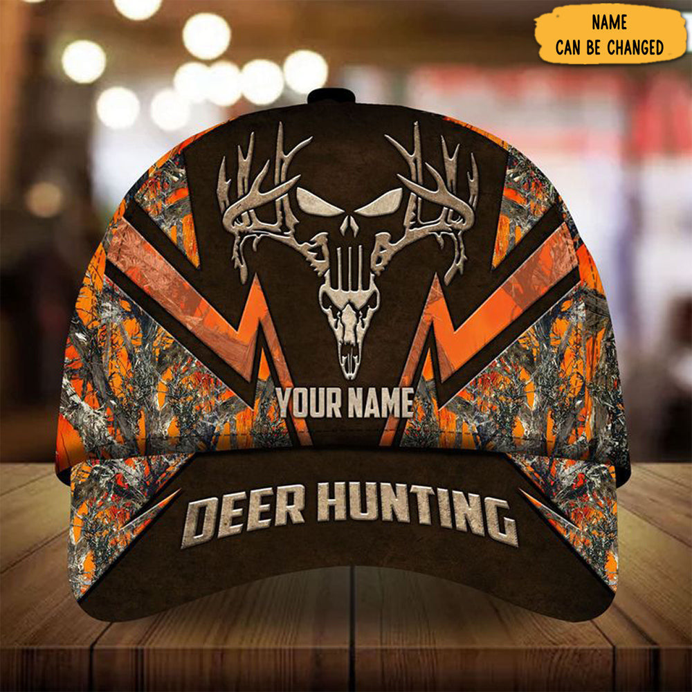 Personalized Deer Hunting Hat Orange Hunting Hat Gifts For Deer Hunters