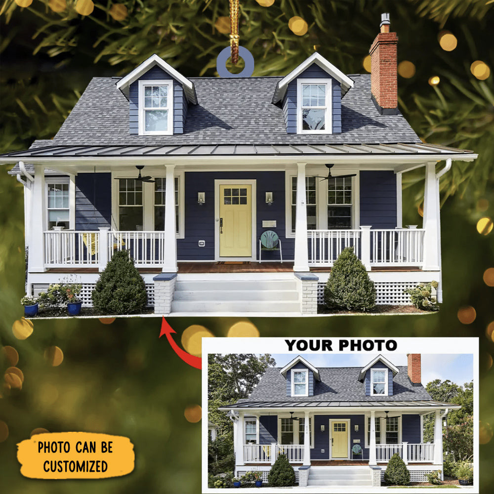 Custom Photo House Ornament Personalized Christmas Ornaments With Photo Decorations