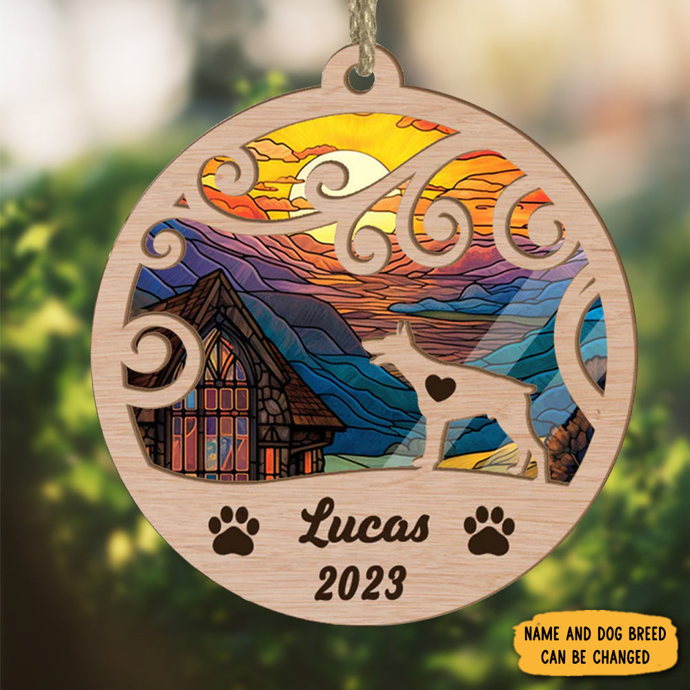 Custom Doberman Pinscher Suncatcher Ornament Christmas Ornament Dog Personalized Gifts