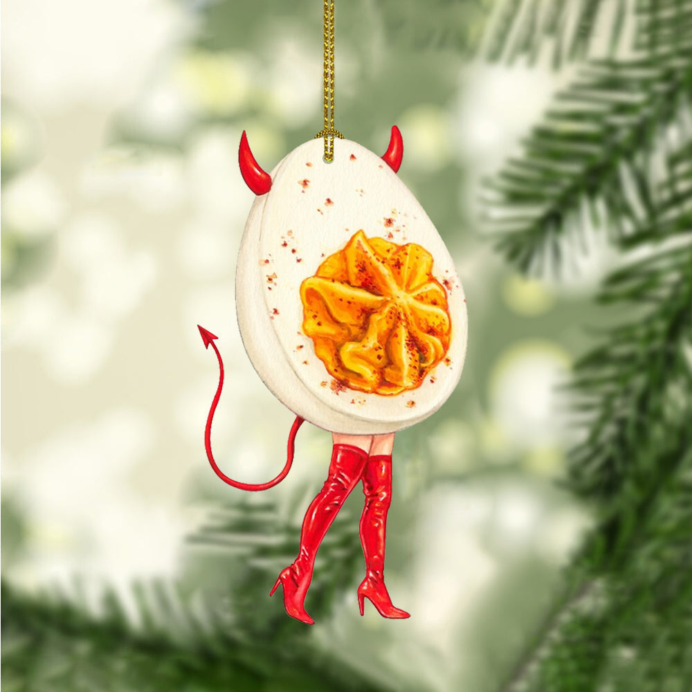 Deviled Egg Ornament Funny Design Christmas Tree Ornaments Home Decor Gifts