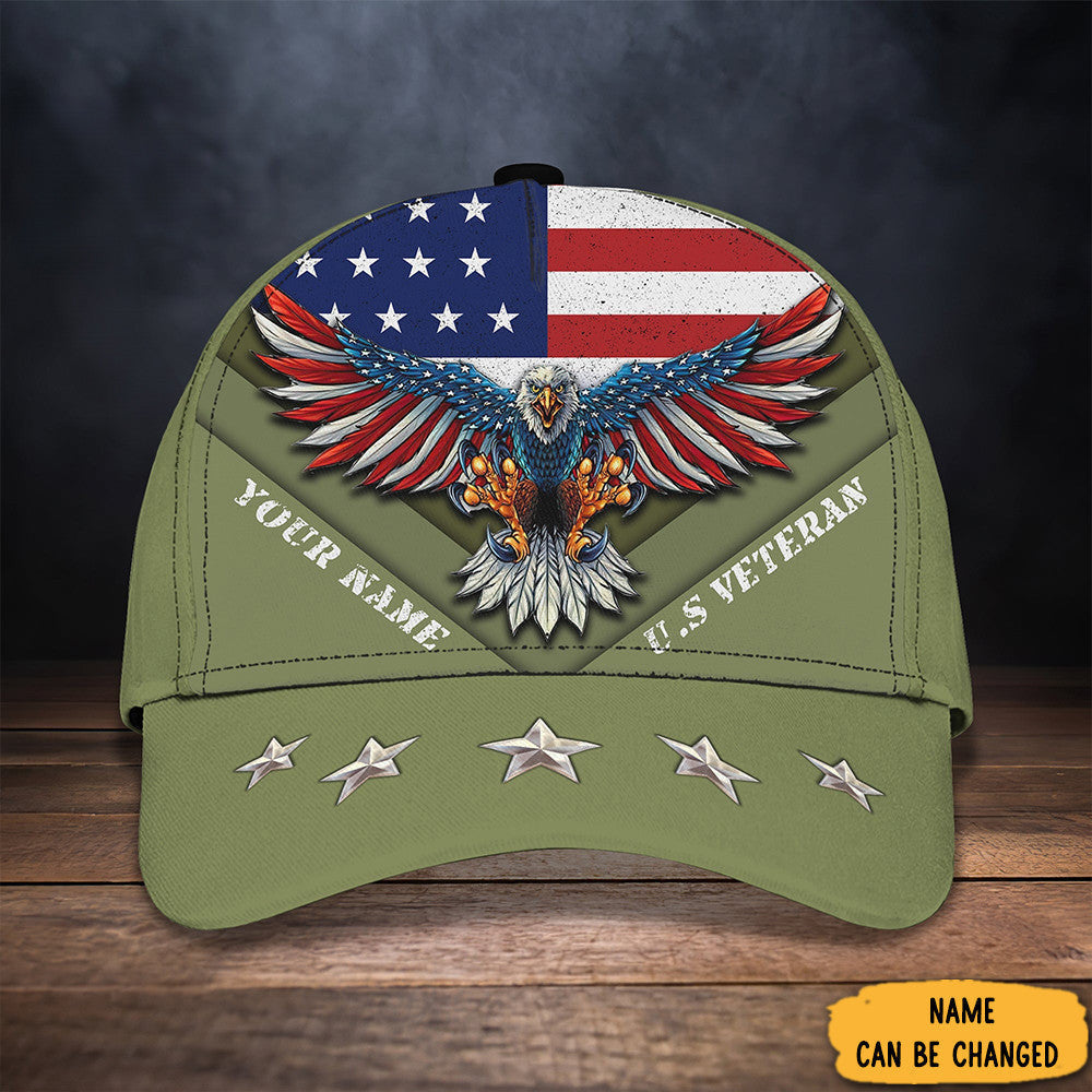 Personalized American Eagle Veteran Hat Honor Veterans Day Appreciation Gift Ideas