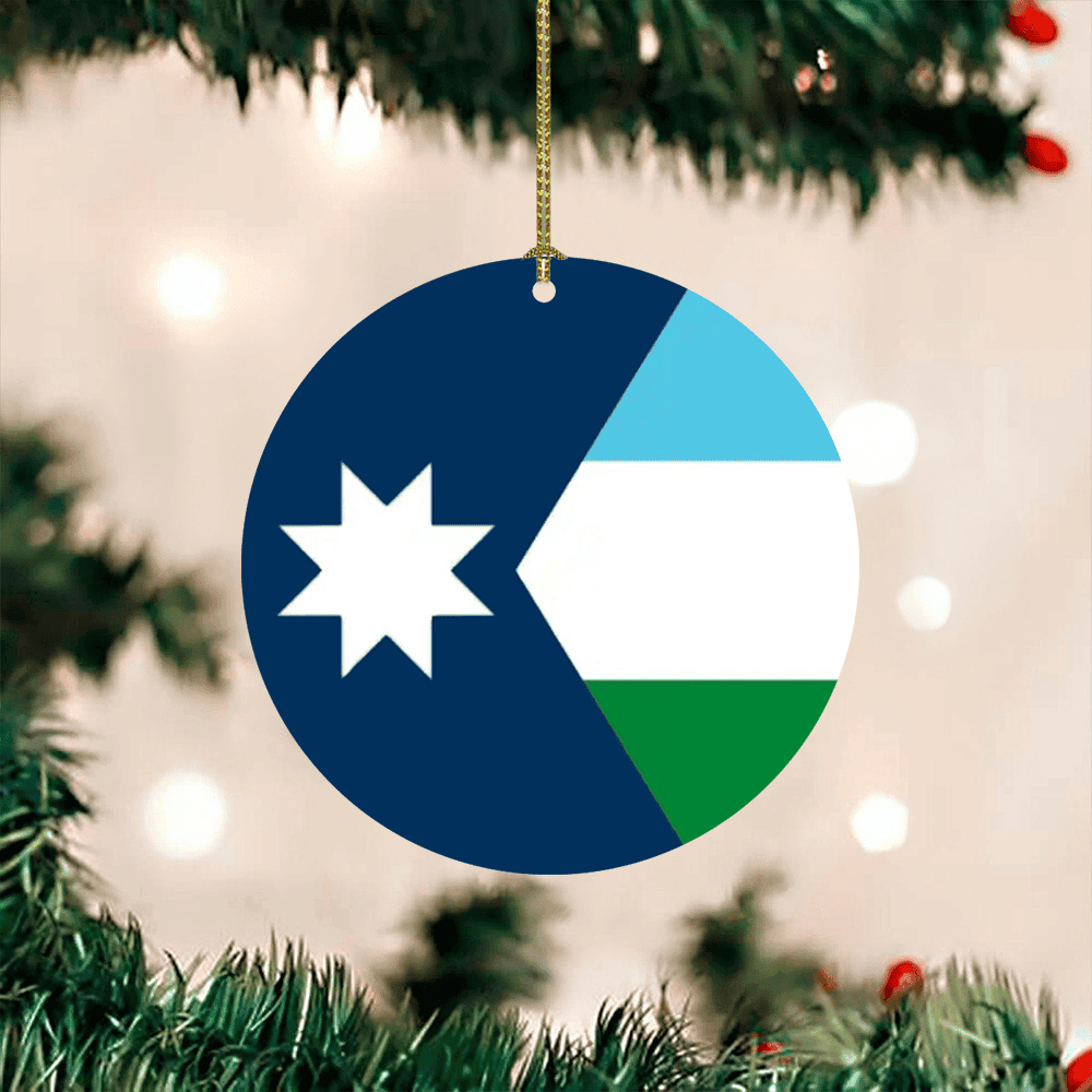 New Minnesota Flag Christmas Ornament New MN State Patriotic Christmas Tree Decorations