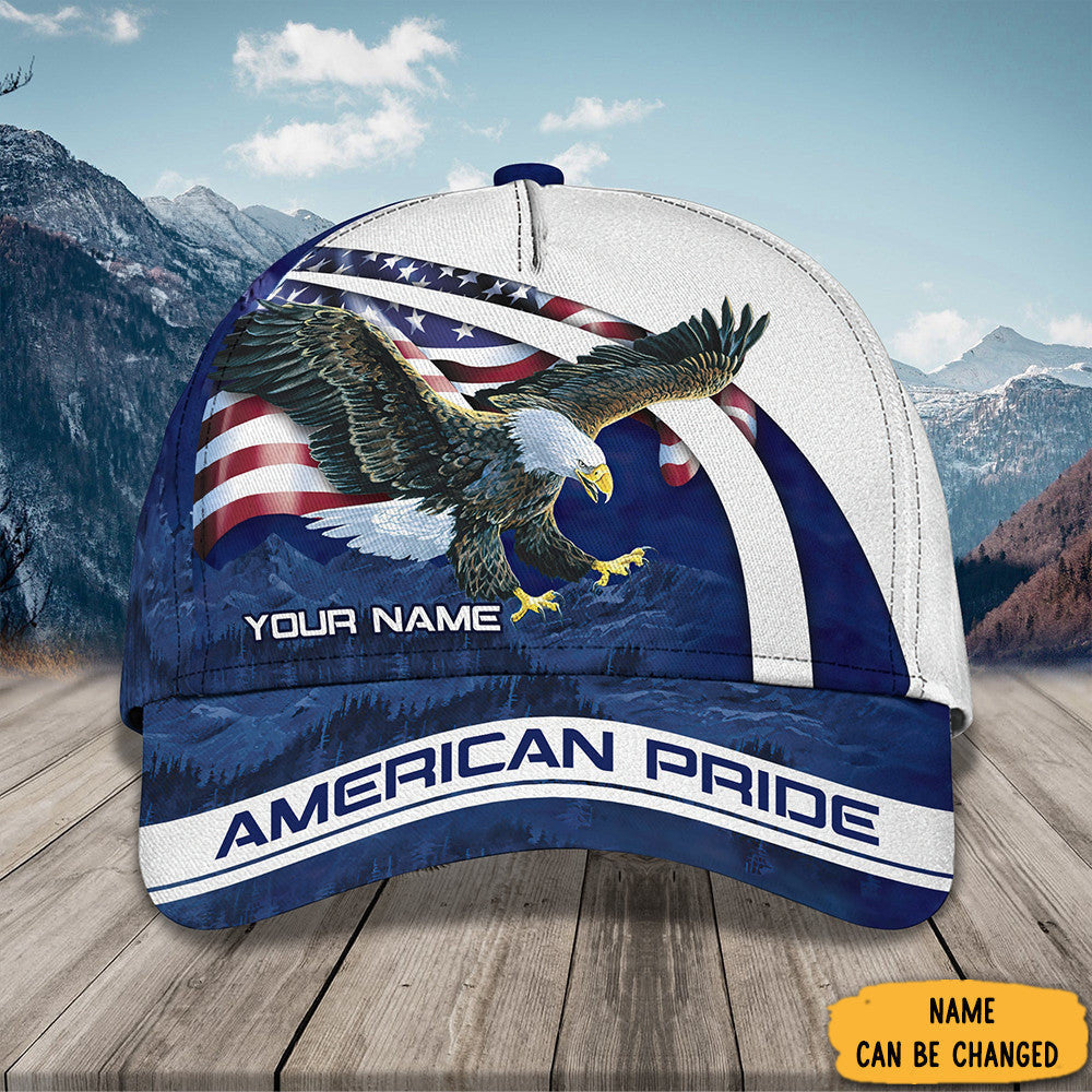 Personalized Eagle American Pride Hat Patriotic Baseball Caps Cool Gifts For Veterans