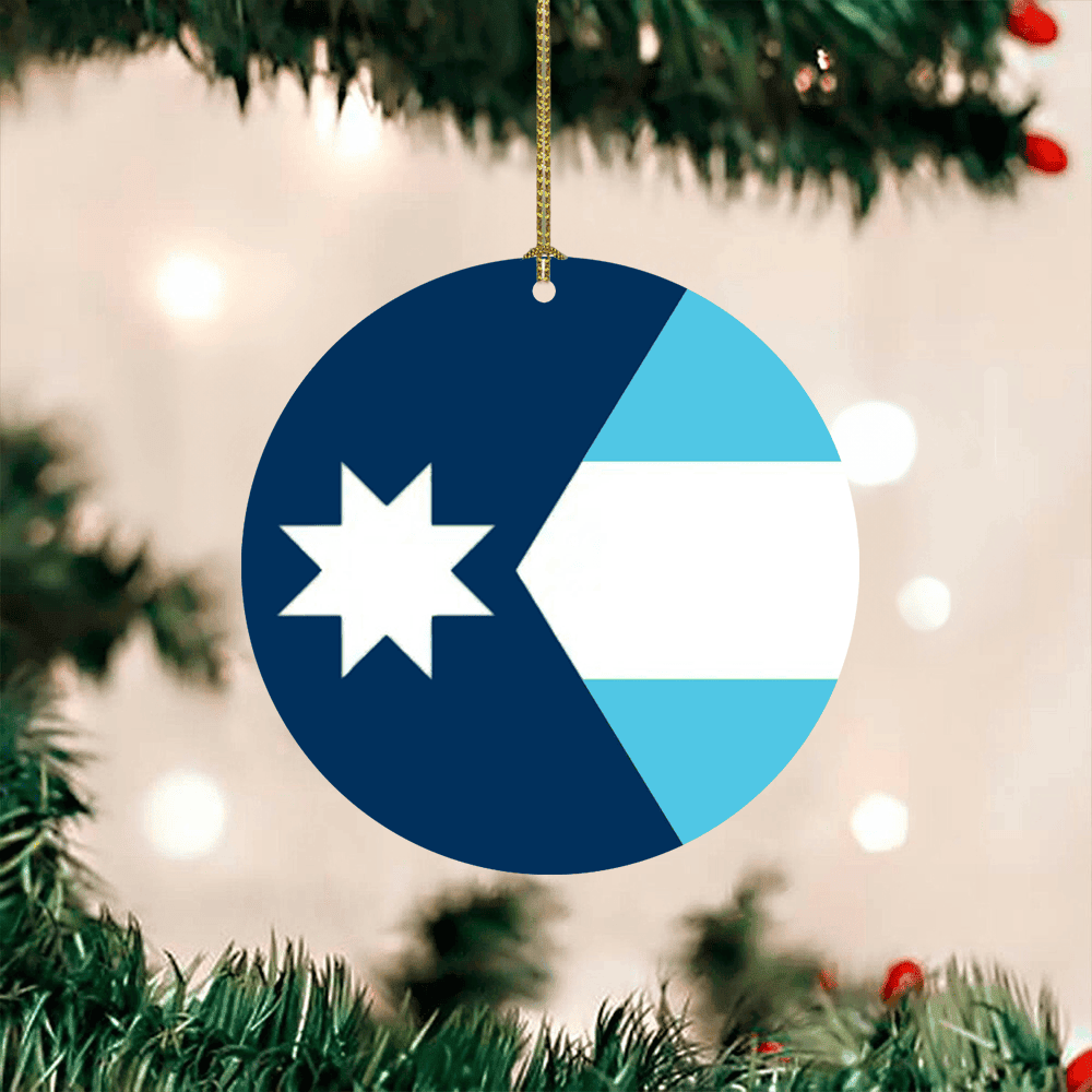 Minnesota New Flag Ornament Patriot Christmas Ornaments New MN State Flag Merch