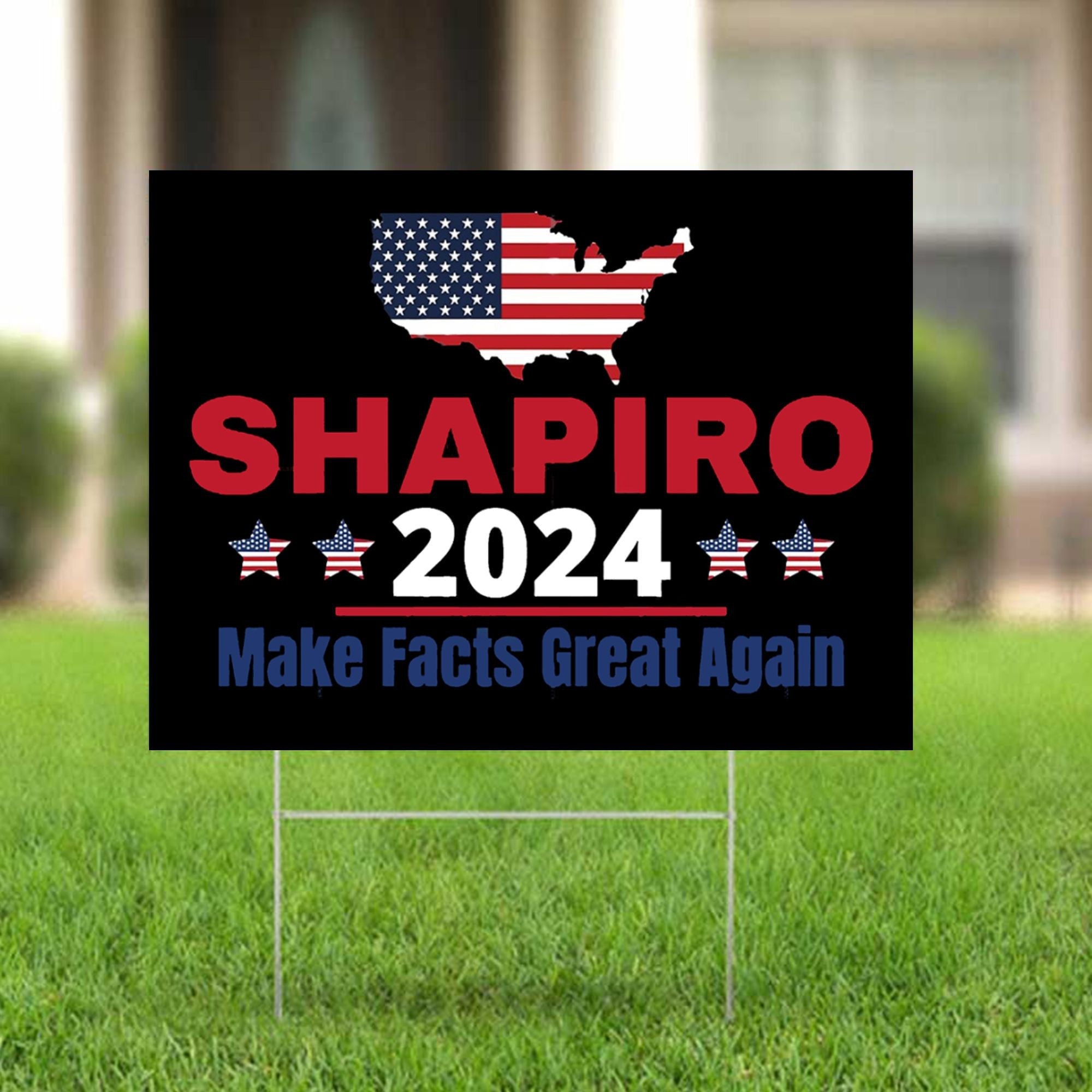 Ben Shapiro Yard Sign American Flag Graphic Support Signs Outdoor Ornaments