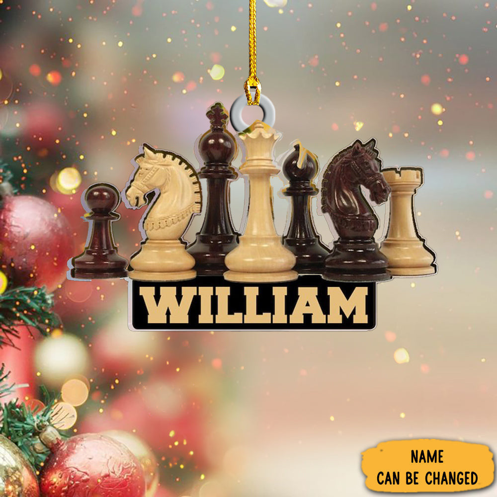 Personalized Chess Ornament Christmas Tree Ornament Gifts For Chess Lovers