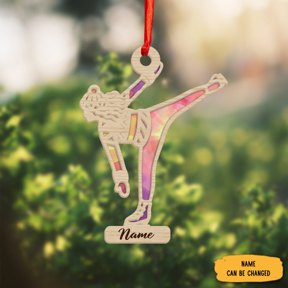 Personalized Figure Skating Suncatcher Ornament Xmas Tree Ornament Gifts For Skaters