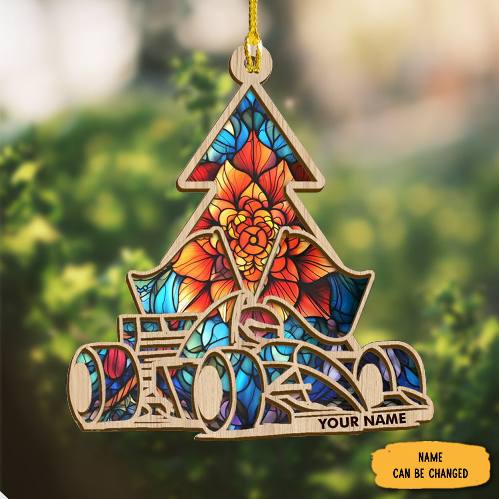 Personalized Race Car Christmas Tree Ornament Best Christmas Decor Gifts For Racers