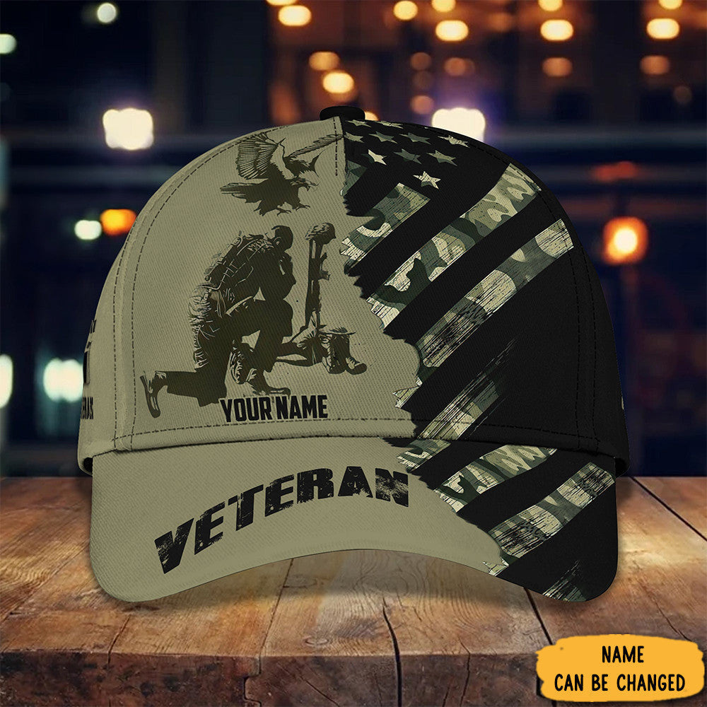 Personalized Veteran Hat Camo Military Veteran Caps Patriotic Gifts For Vets Day