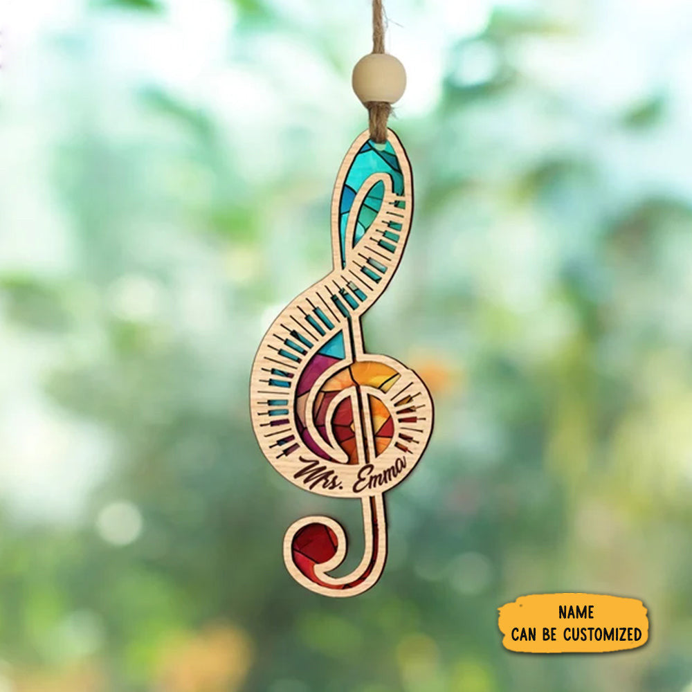 Personalized Piano Suncatcher Ornament Window Sun Catchers Gifts For Piano Teachers
