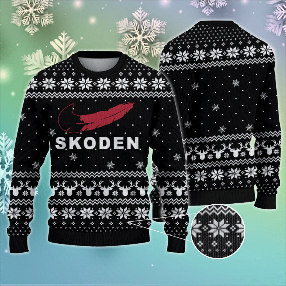 Skoden Ugly Christmas Sweater Mens Native American Sweatshirt Apparel Xmas Gift Ideas