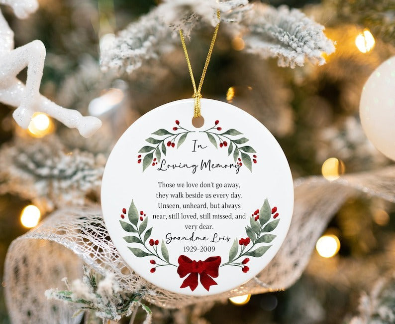 Personalized In Loving Memory Christmas Ornament Merry Christmas From Heaven Ornament Decor