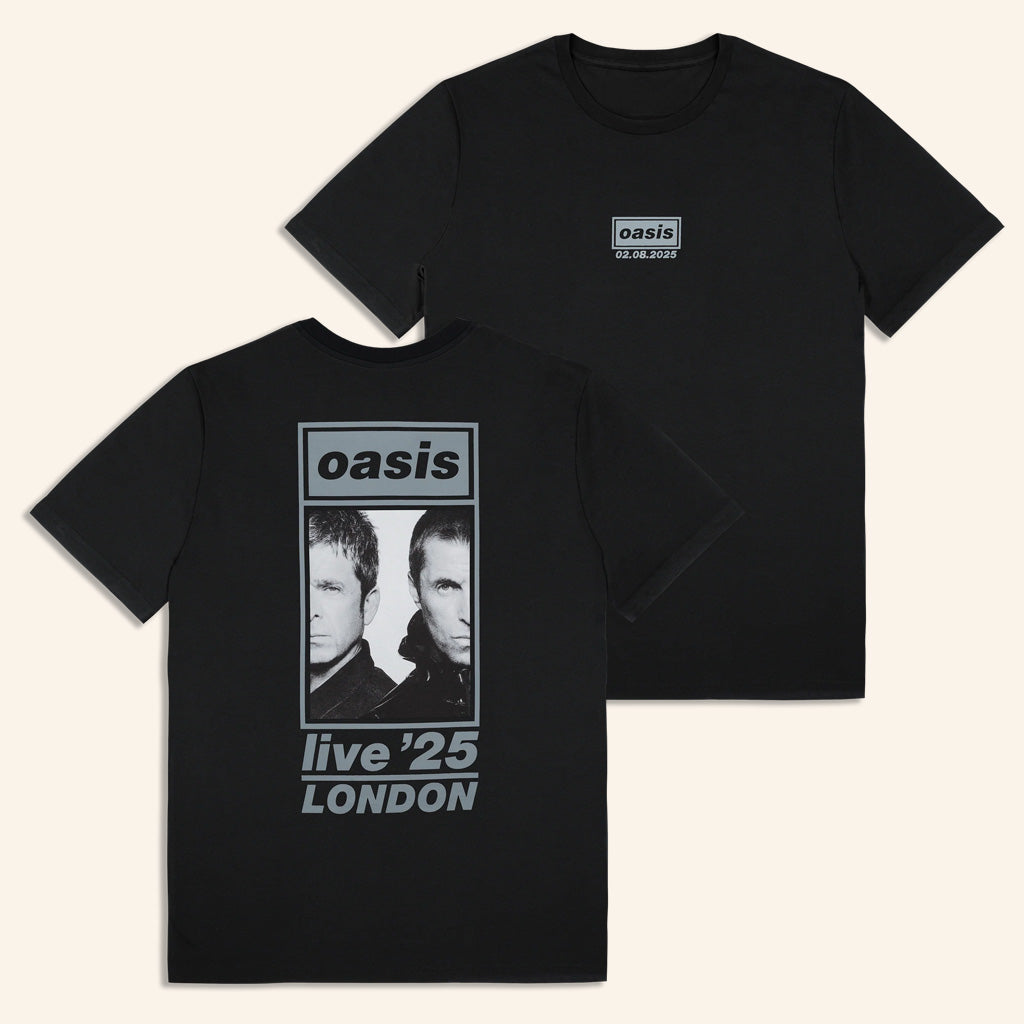 Oasis Merch Live 25 Tour Shirt 02 08 Live 25 London Event T-Shirt Black Best Gifts For Dad