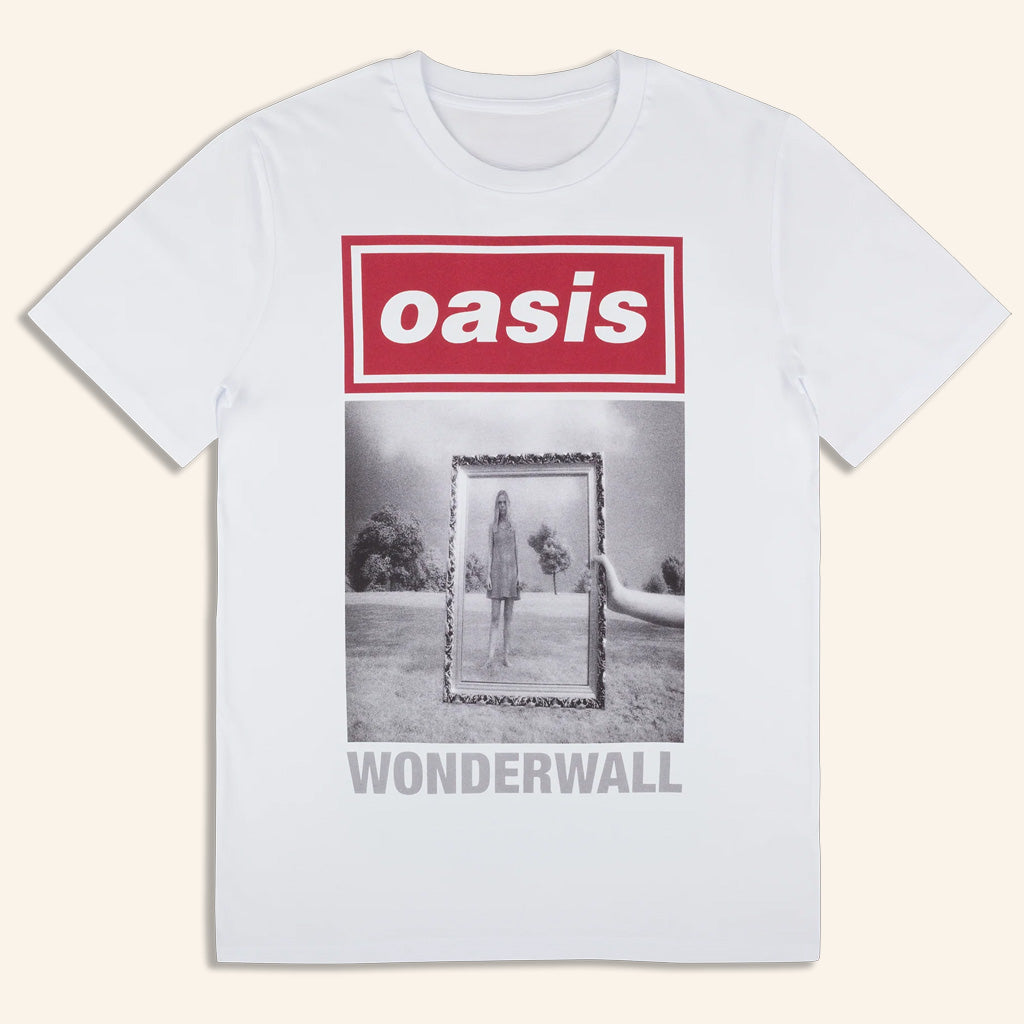 Oasis Merch 2025 Live 25 Wonderwall Cover T-Shirt White Birthday Present For Her