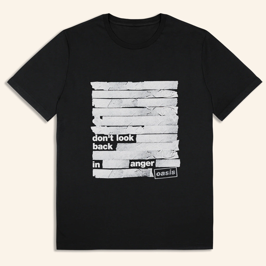 Oasis Merch 2025 Live 25 Dont Look Back In Anger Tape T-Shirt Black Best Gifts For Husband