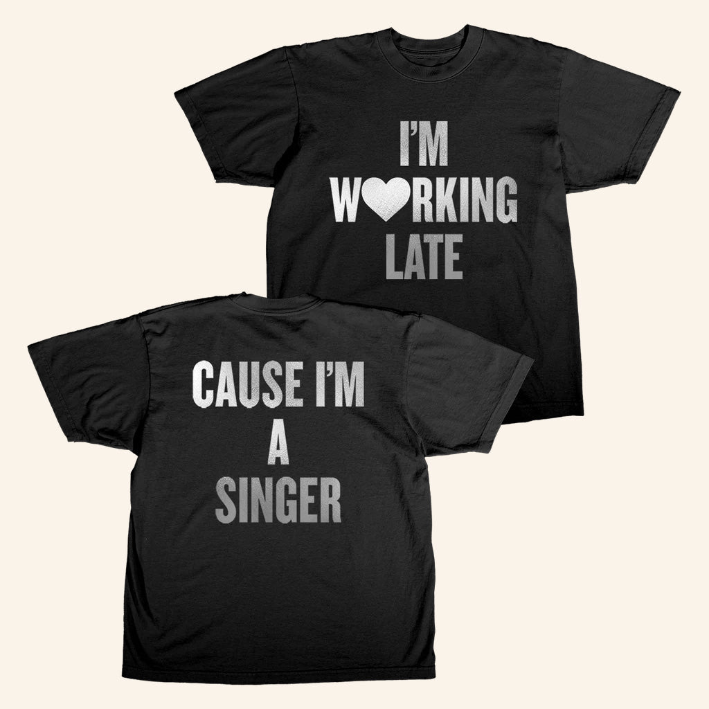 I_M Working Late Black T-Shirt Gift Ideas For Friends