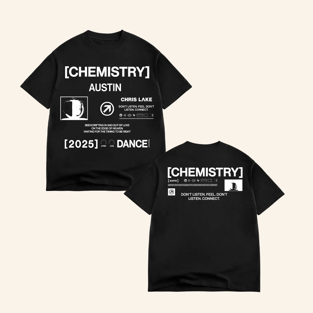 Chris Lake Merch Chemistry Austin Dance T-Shirt Austin Chemistry Album Tour 2025 Apparel_
