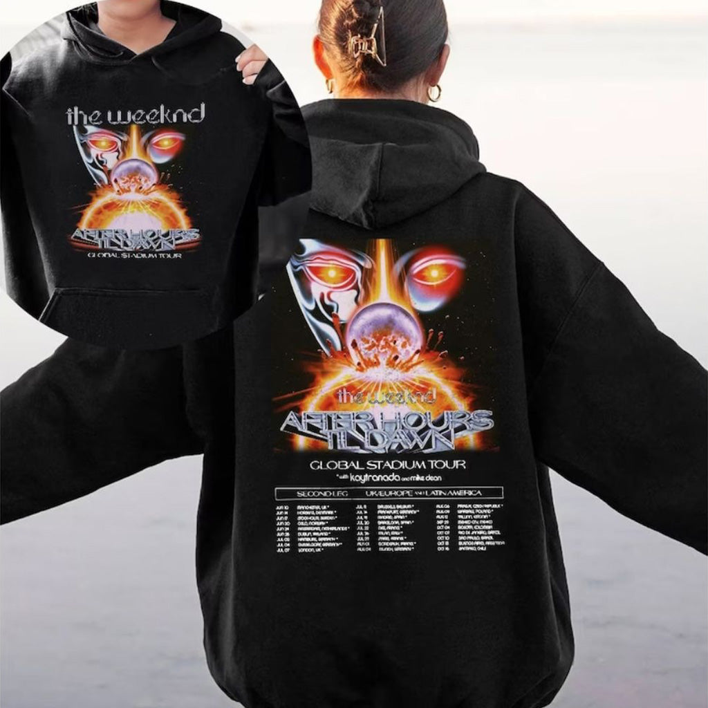 The Weeknd Merch After Hours Til Dawn Tour Black Hoodie Presents For Music Lovers