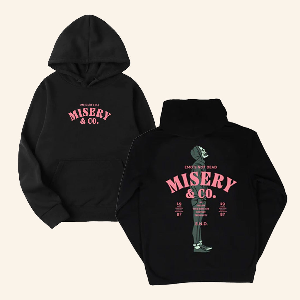 Emo�s Not Dead Merch Misery And Co Hoodie Gifts For Father