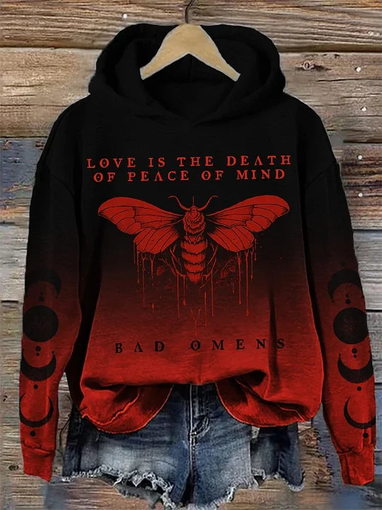 Bad Omens Hoodie Rock Band Love Is The Death Of Peace Of Mind Hoodie Bad Omens Merch
