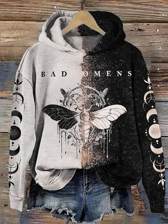 Bad Omens Hoodie Rock Band Inspired Moon And Moth Phase Bad Omens Merch Fans Gift Ideas