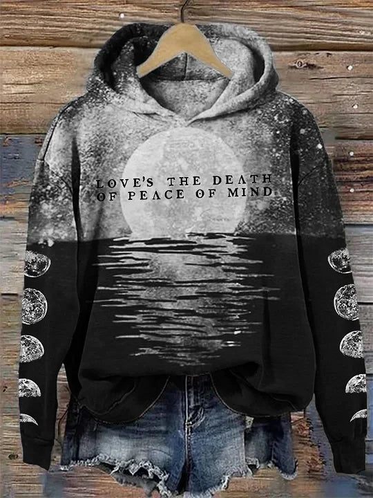 Bad Omens Hoodie Rock Band Inspired Moon Tie Dye Hoodie Love Is The Death Of Peace Of Mind Of Mind