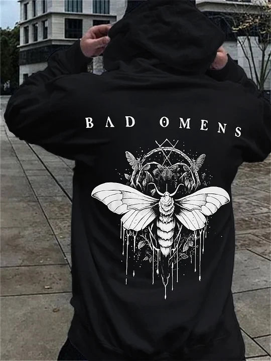 Bad Omens Hoodie Moon And Moth Rock Band Inspired Bad Omens Merch Gifts For Fans