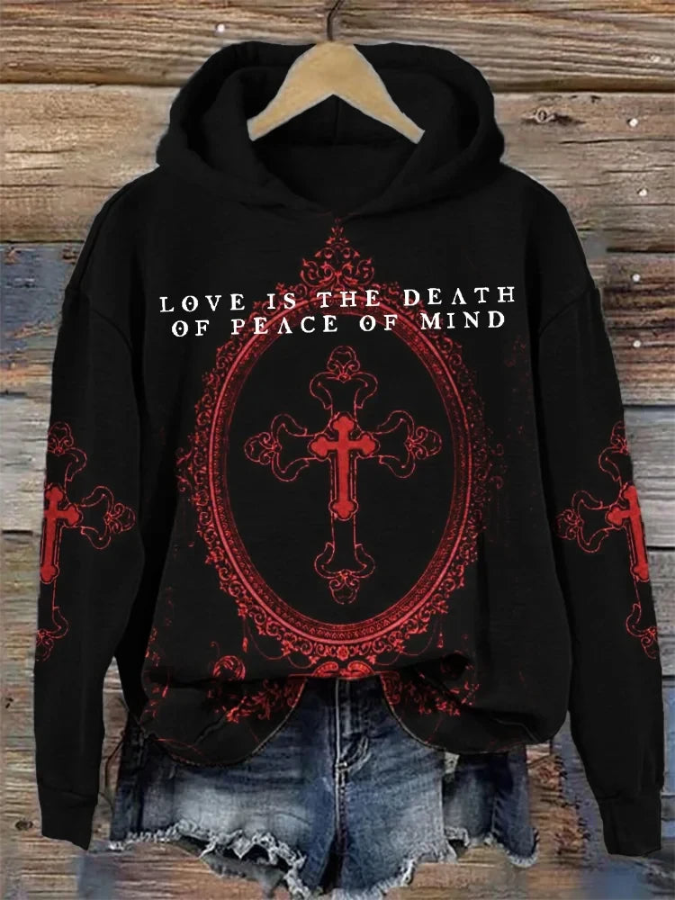 Bad Omens Hoodie Bad Omens Merch Love Is The Death Of Peace Of Mind Hoodie Gifts For Rock Fans