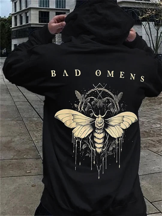 Bad Omens Hoodie Rock Band Inspired Moon And Moth Bad Omens Merchandise Gifts For Fans