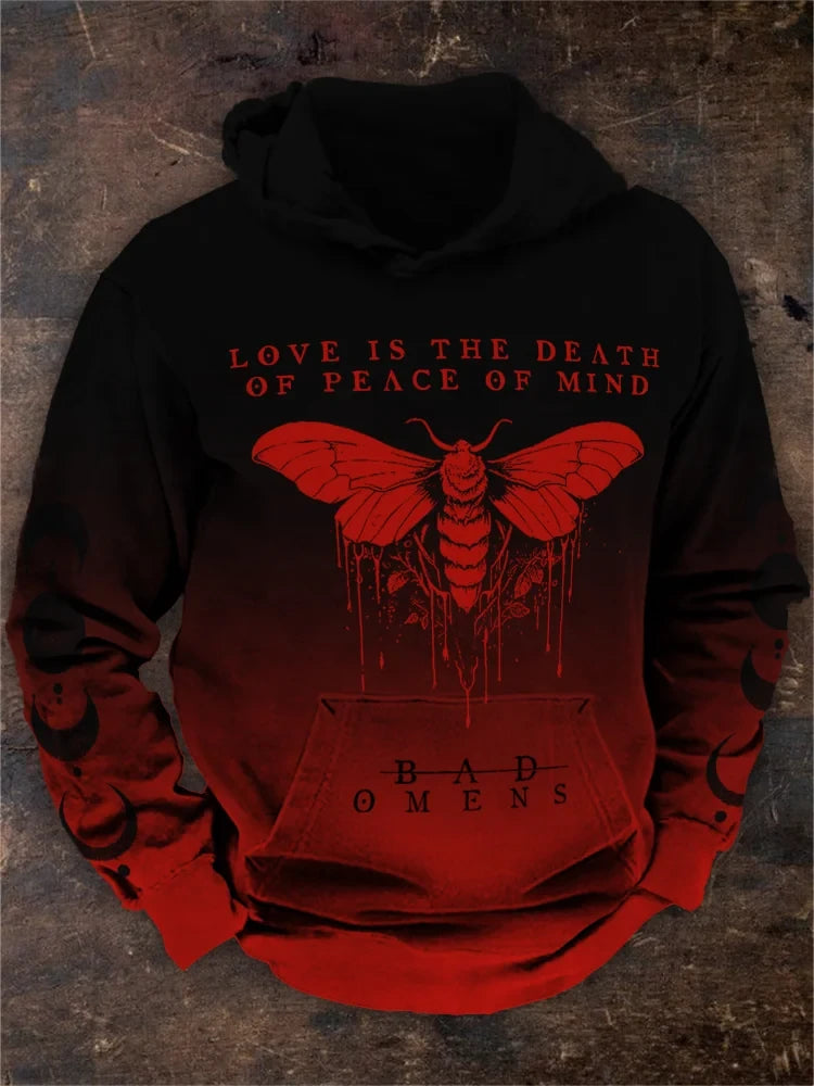 Bad Omens Hoodie Rock Band Love Is The Death Of Peace Of Mind Hoodie Gifts For Rock Fans