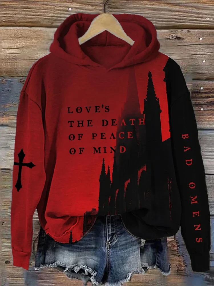 Bad Omens Hoodie Rock Band Inspired Hoodie For Rock Fans Love's The Death Of Peace Of Mind